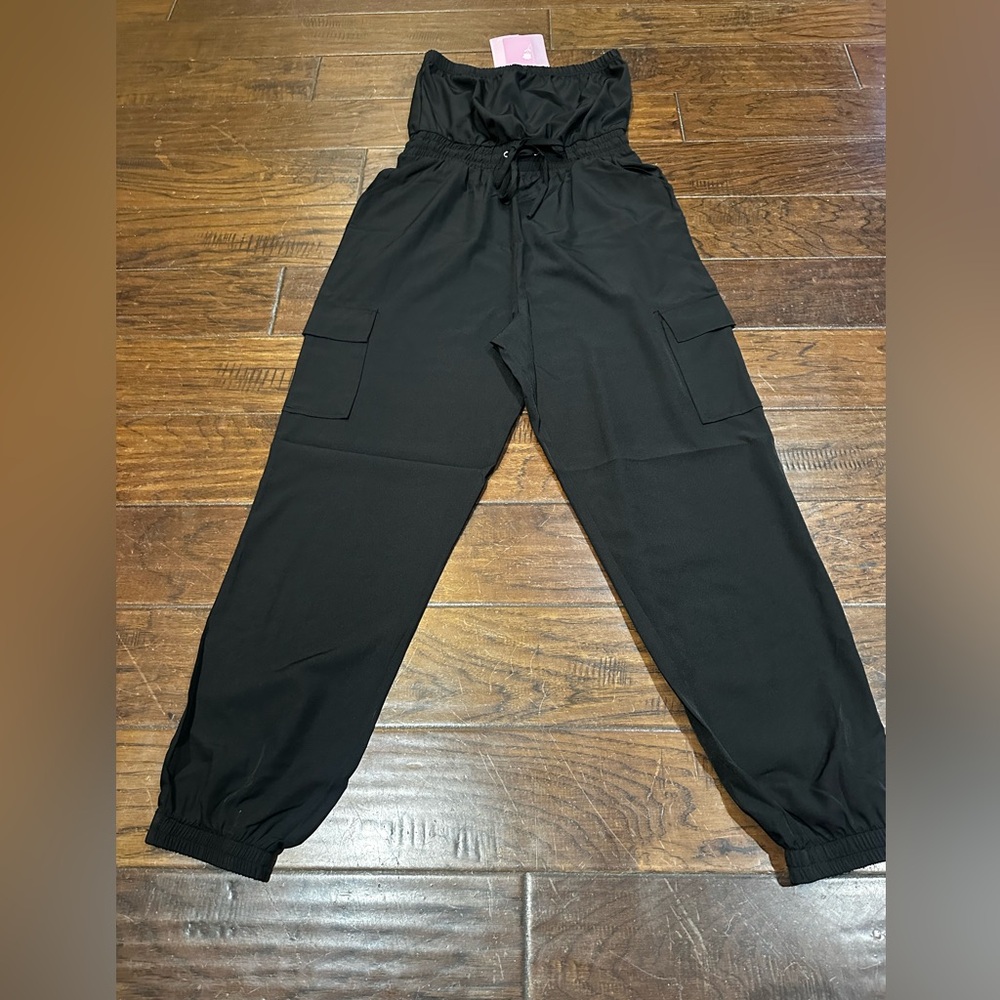 Mia Rose by Block Black‎ Cargo Jogger Pantsuit size M